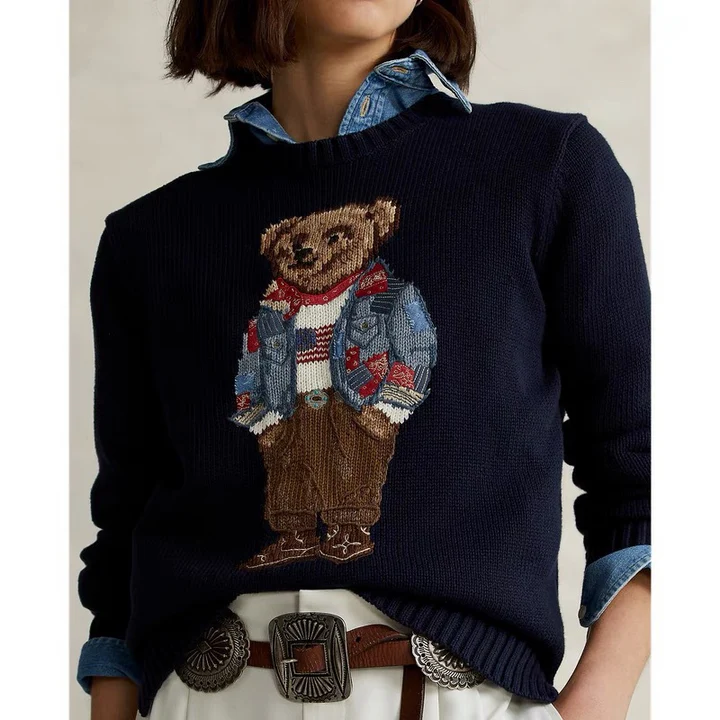 RL bear embroidered sweater
