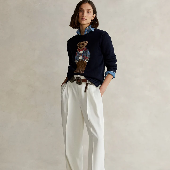 RL bear embroidered sweater