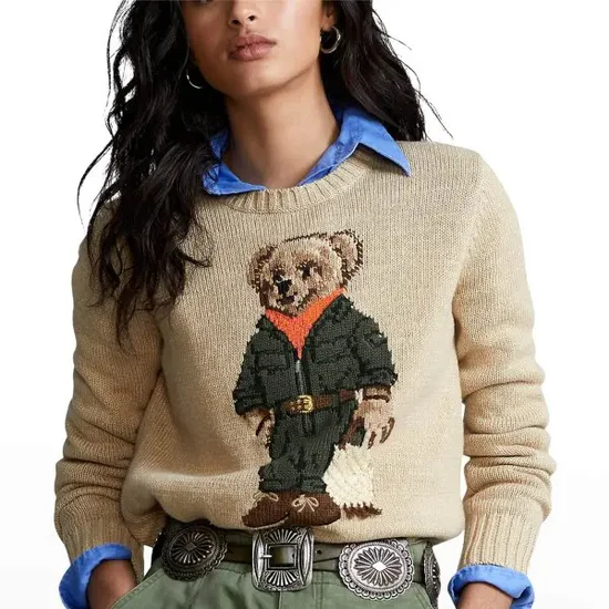 RL Bear jacquard sweater