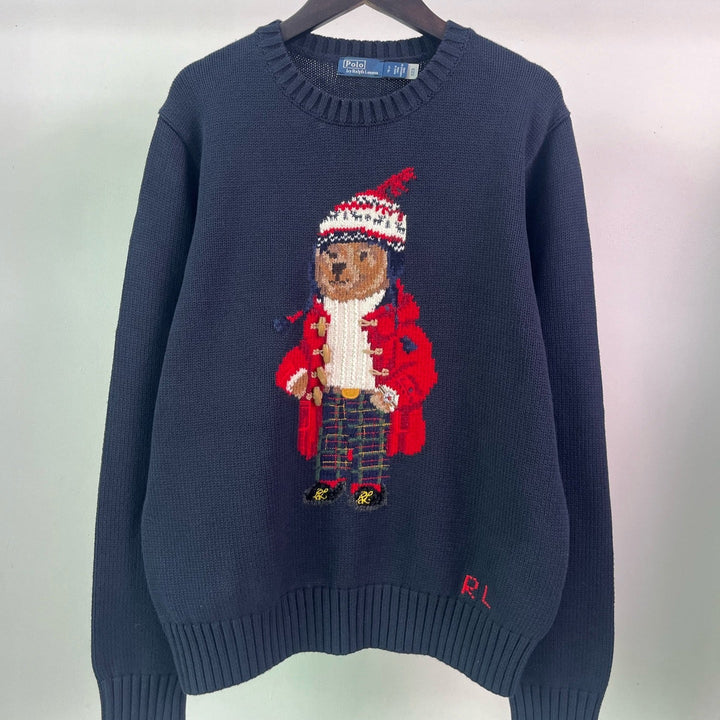 RL Bear jacquard sweater