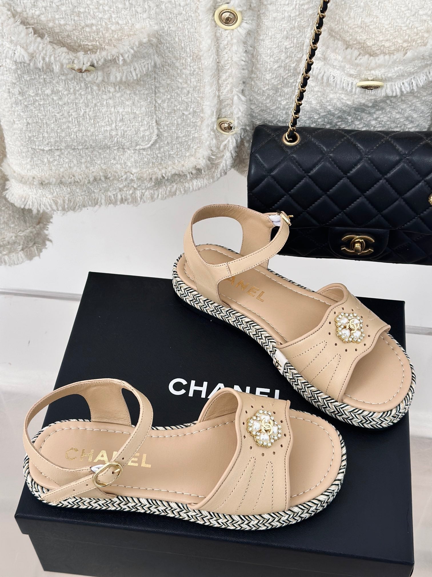 Double C hemp rope sole sandals VIP1:1