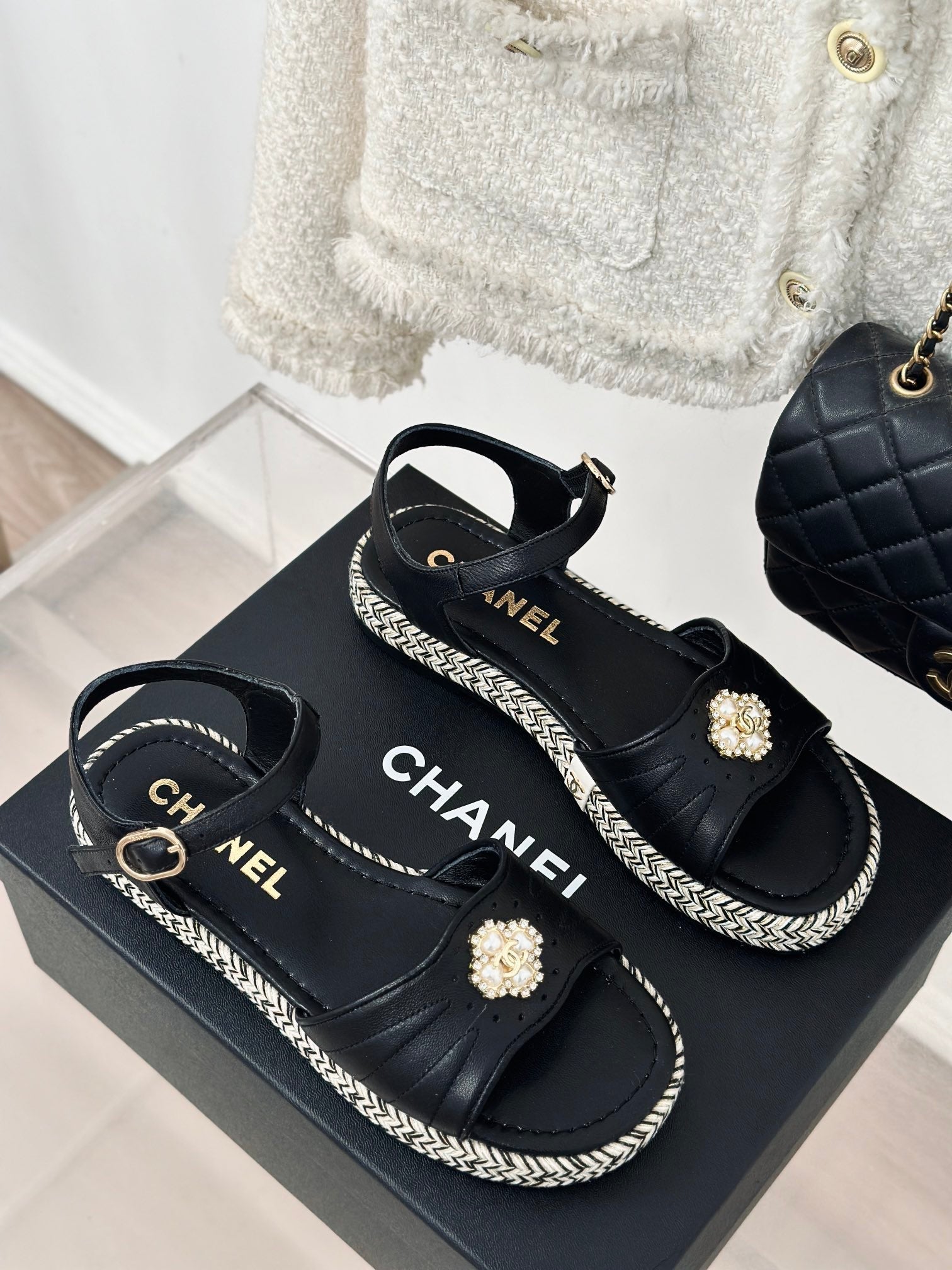 Double C hemp rope sole sandals VIP1:1