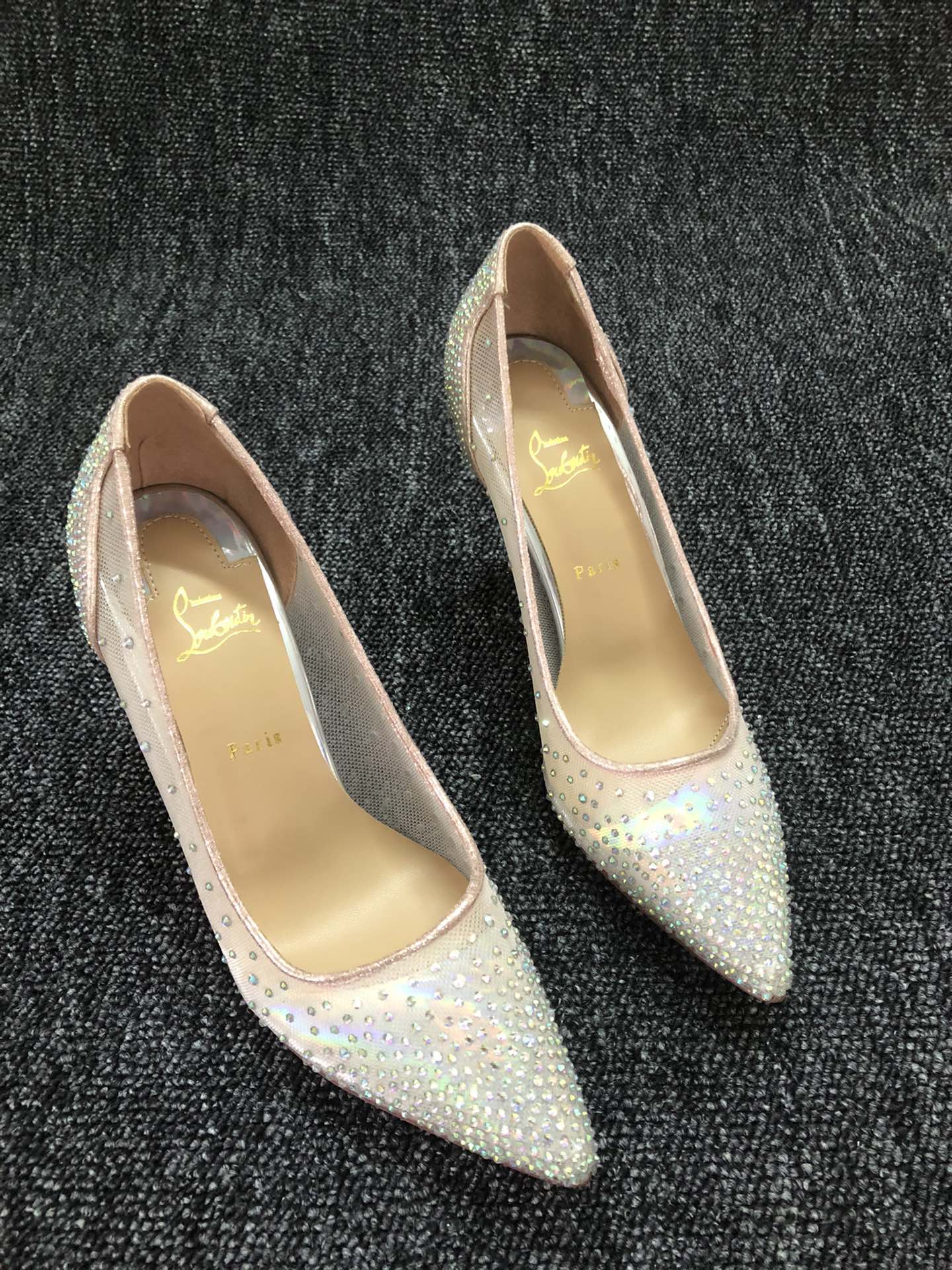 Christian Louboutin* new women's high heels rhinestone pointed toe