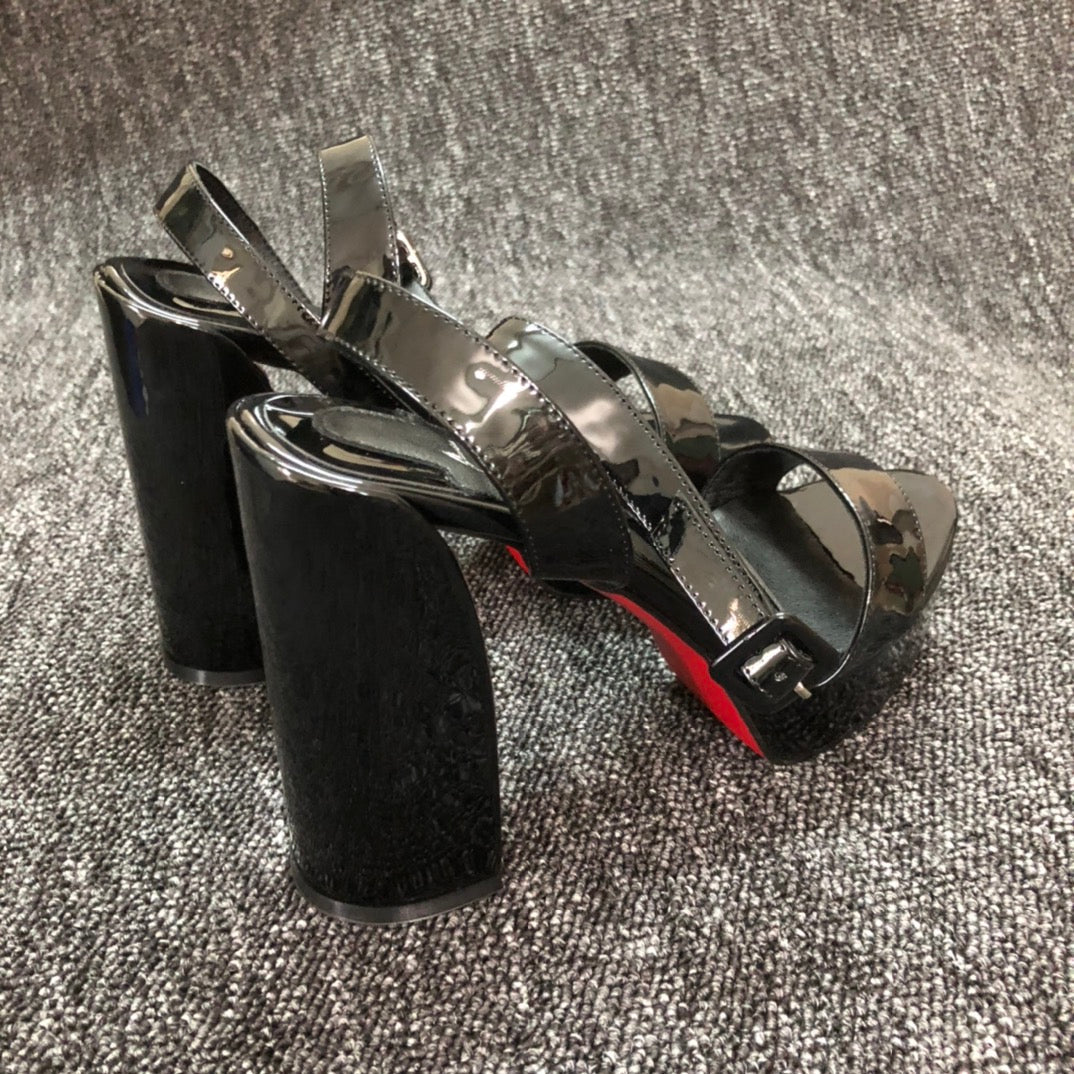 Christian Louboutin* new block heel sandals