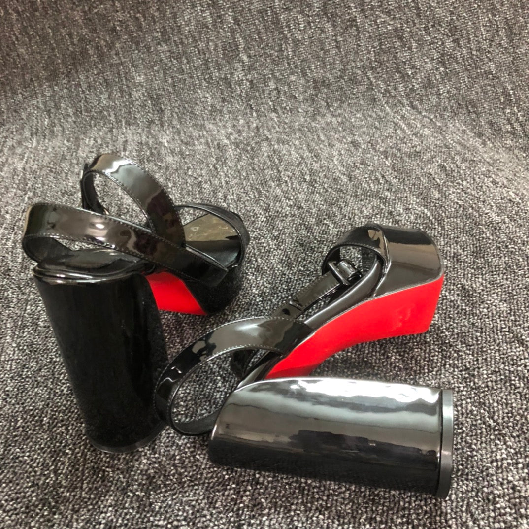 Christian Louboutin* new block heel sandals