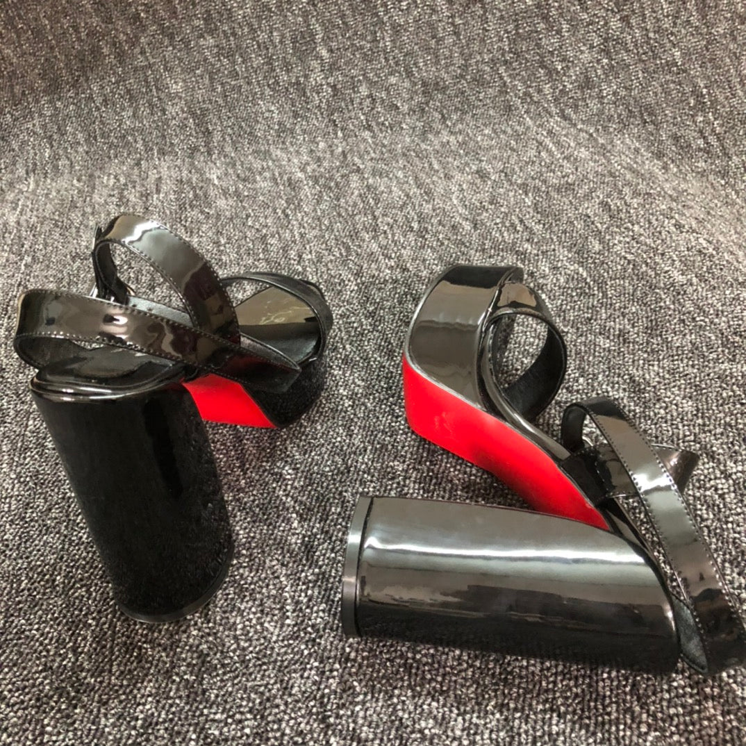 Christian Louboutin* new block heel sandals