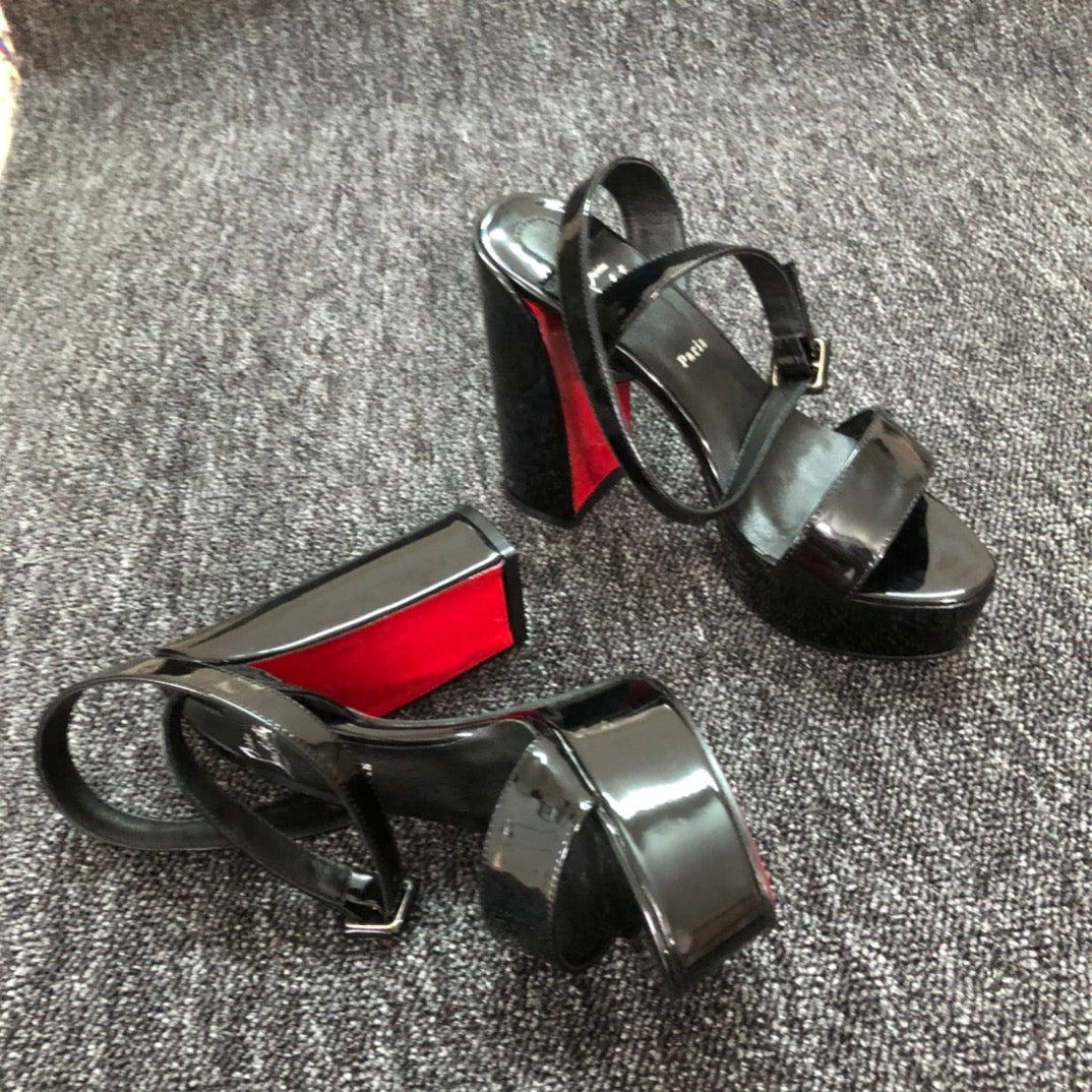 Christian Louboutin* new block heel sandals