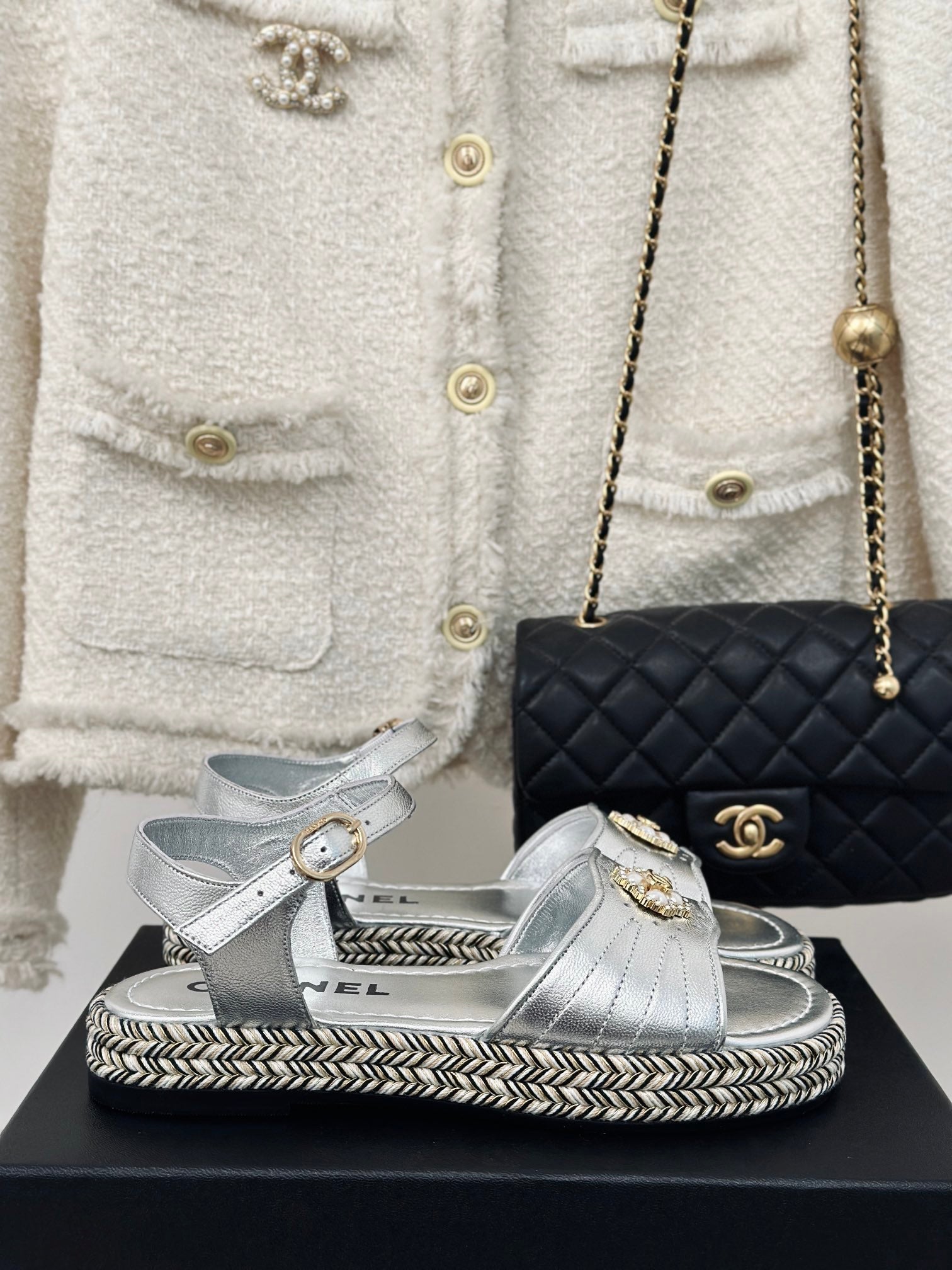 Double C hemp rope sole sandals VIP1:1