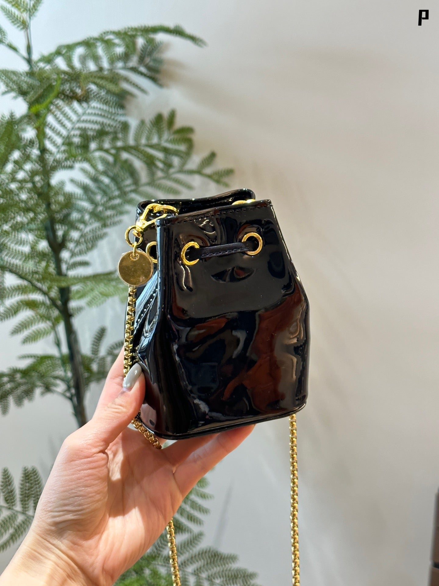 Mini P bucket bag