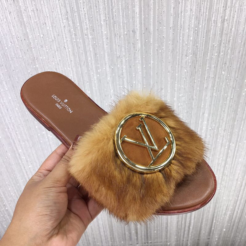 24 new mink fur slippers L***VIP 1：1