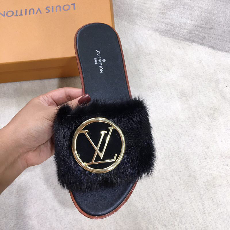 24 new mink fur slippers L***VIP 1：1