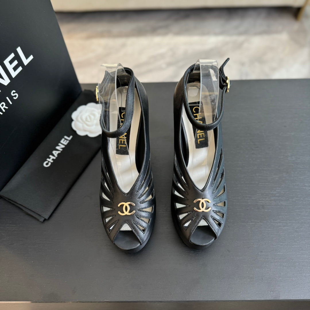 Ch*** new rhinestone super high heel sandals VIP 1:1