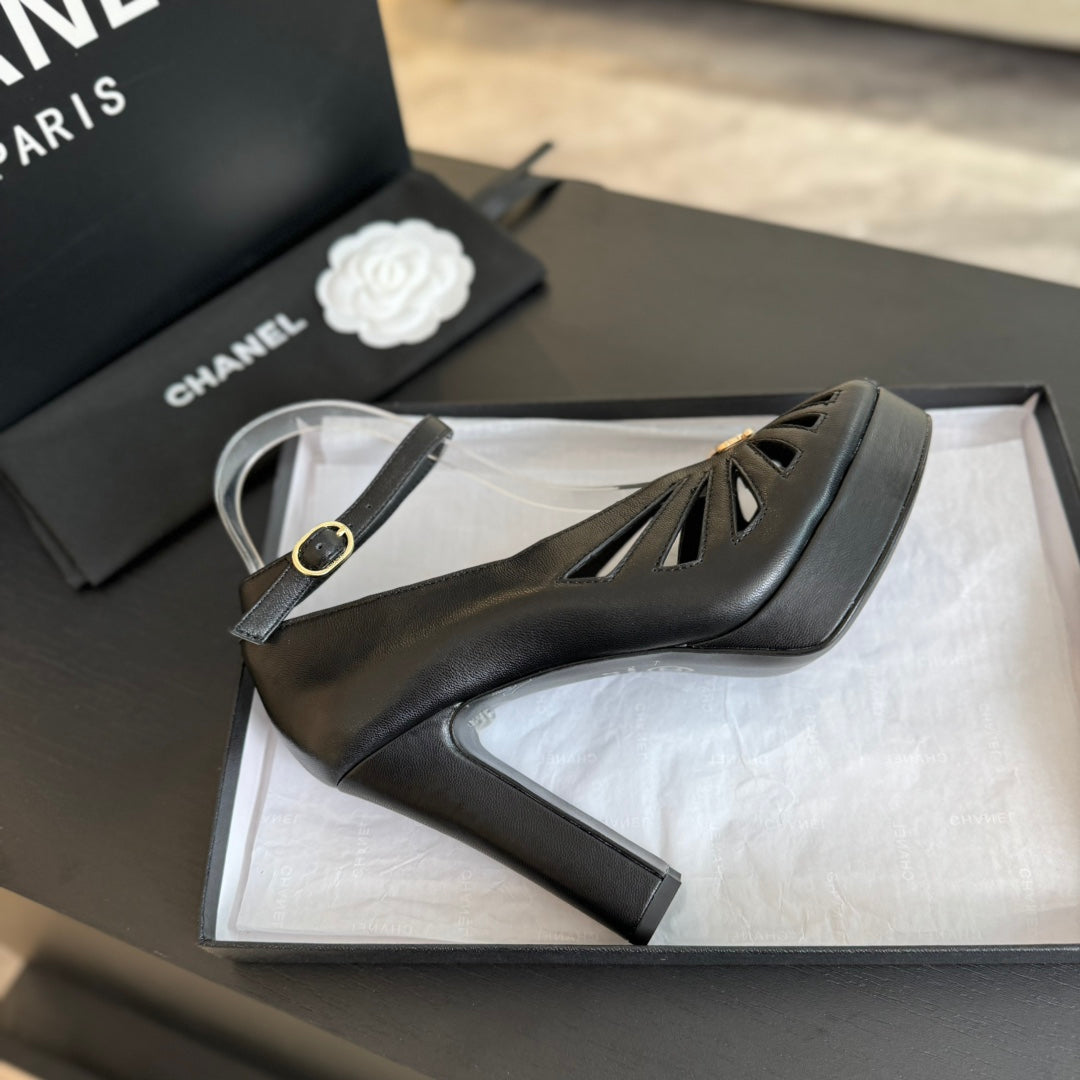 Ch*** new rhinestone super high heel sandals VIP 1:1