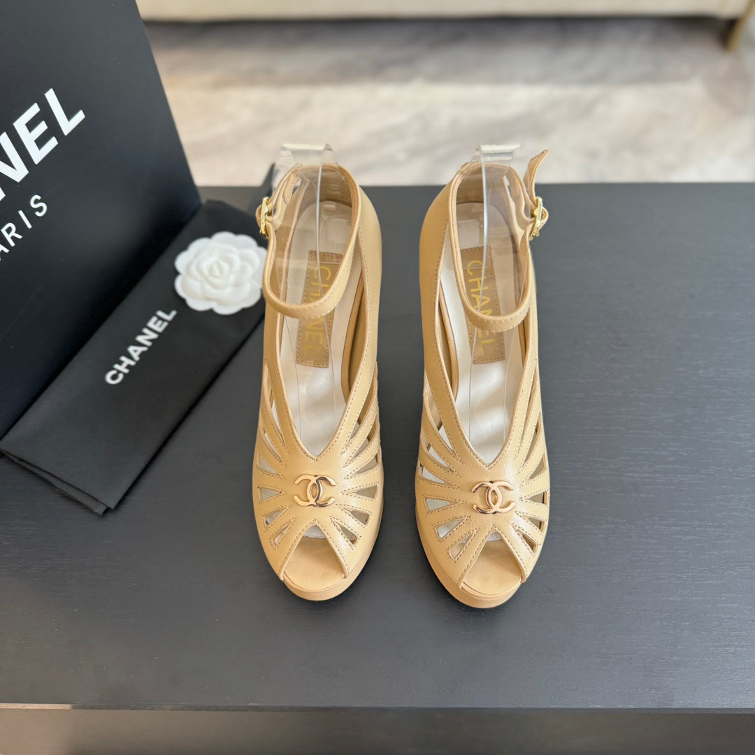 Ch*** new rhinestone super high heel sandals VIP 1:1