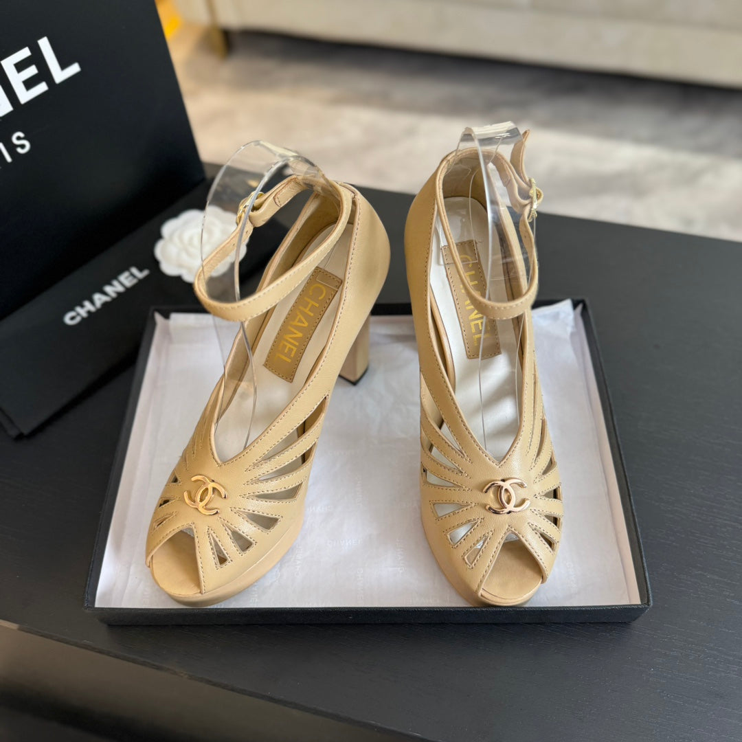 Ch*** new rhinestone super high heel sandals VIP 1:1