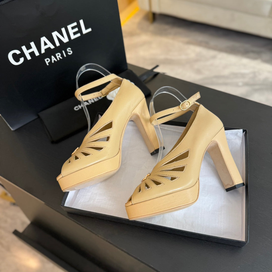 Ch*** new rhinestone super high heel sandals VIP 1:1