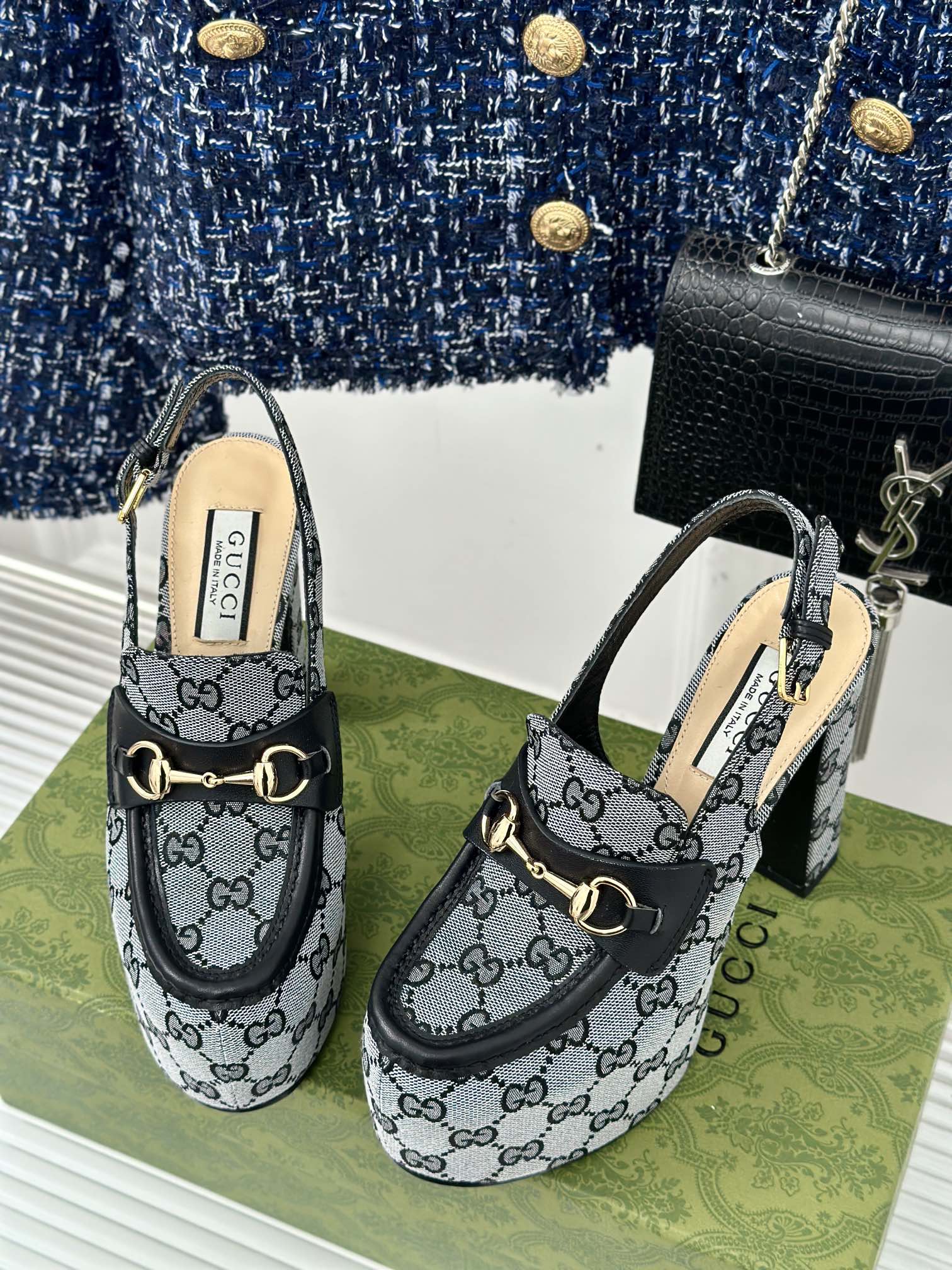 Gucc* classic spring and summer catwalk horsebit   VIP  1：1