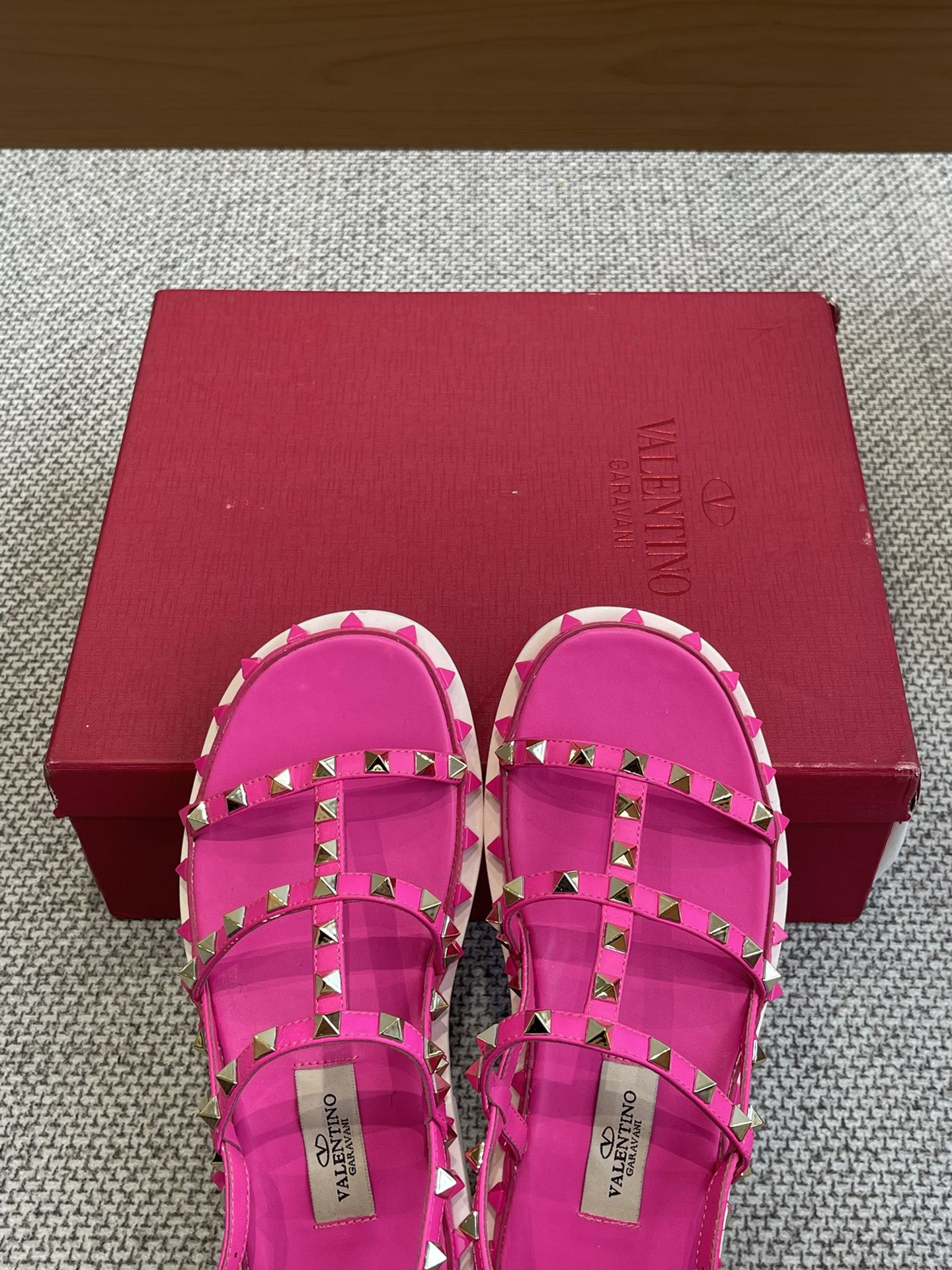 Square toe studded platform sandals Va***VIP1：1