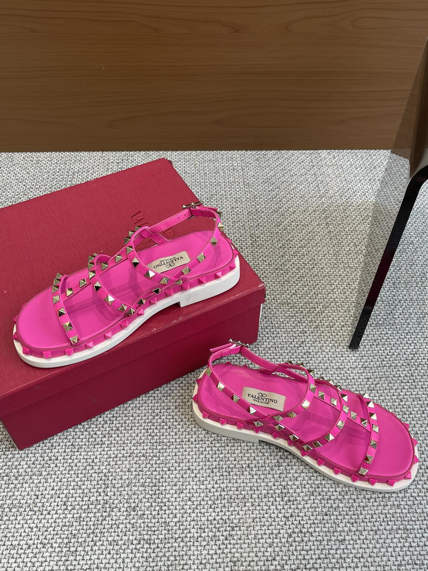 Square toe studded platform sandals Va***VIP1：1