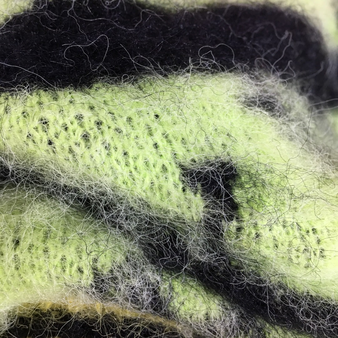 LV* new style monogram logo single-breasted V-neck long-sleeved mohair knitted cardigan jacket