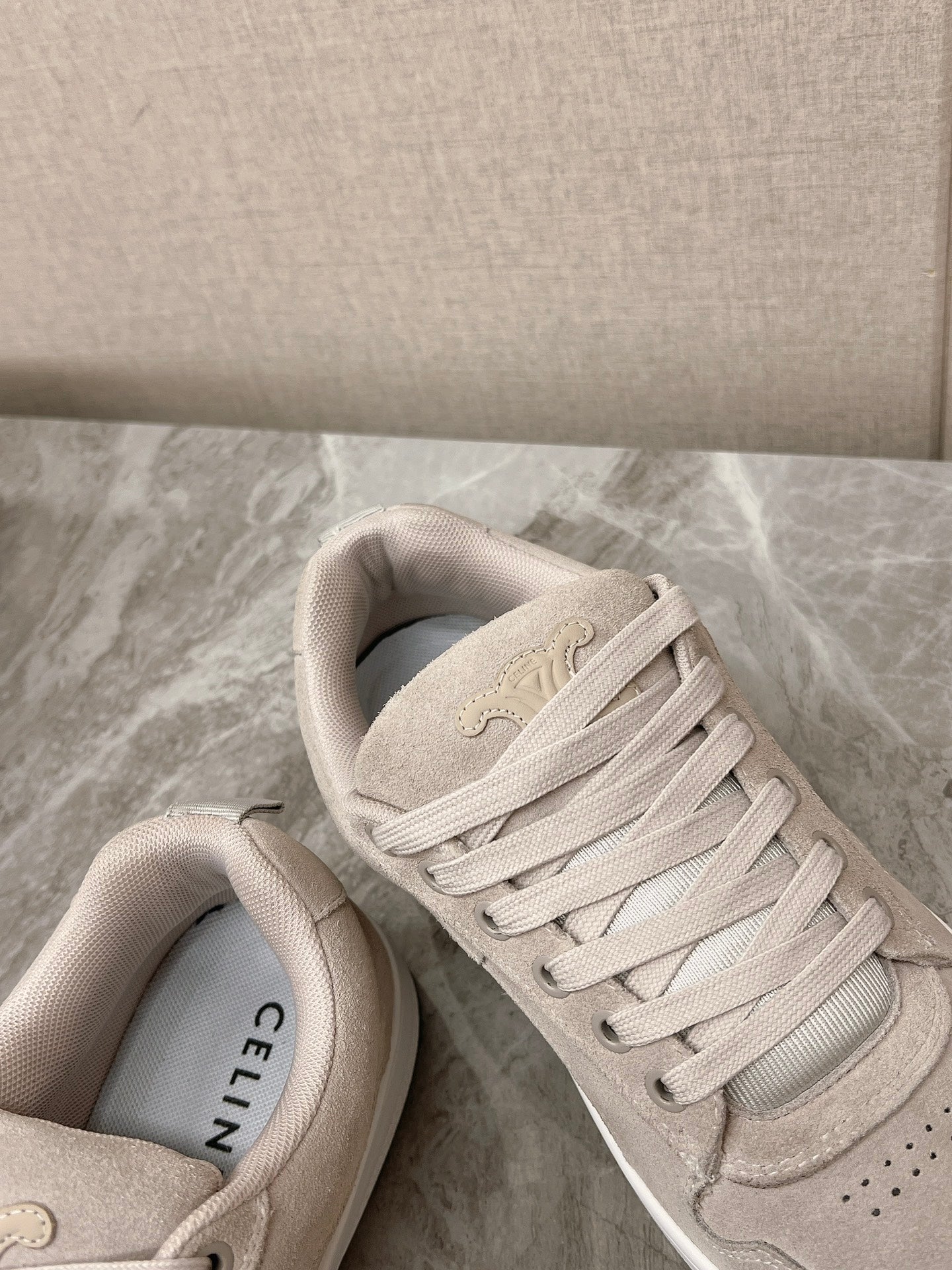 Spring/Summer, Celine sneakers. High-shine silk cowhide.VIP1:1
