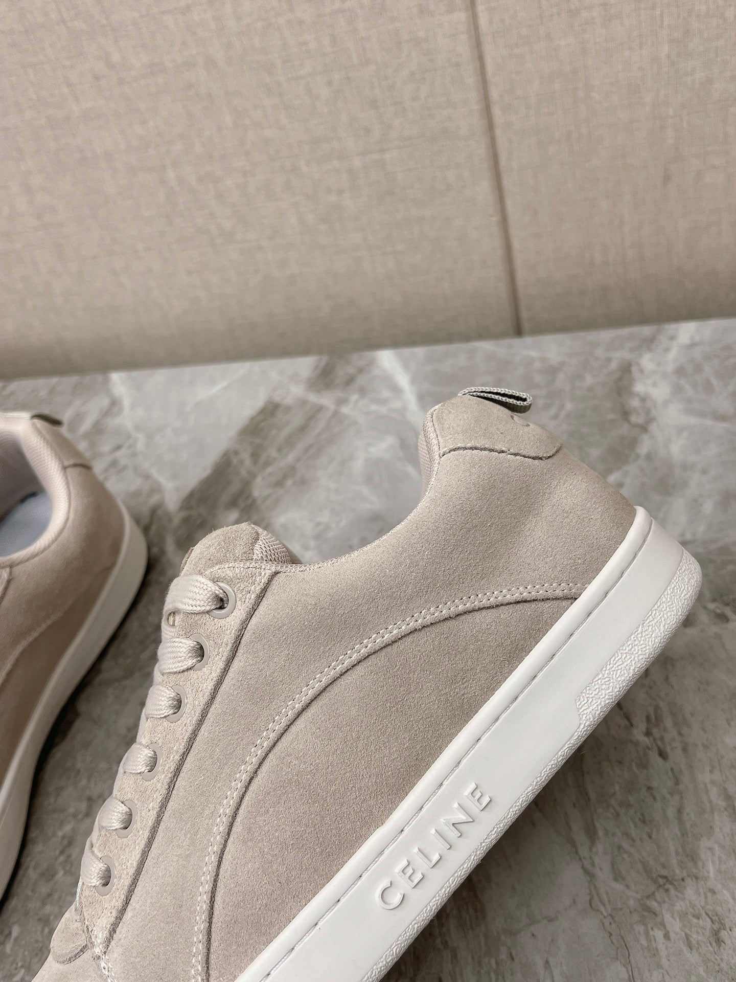 Spring/Summer, Celine sneakers. High-shine silk cowhide.VIP1:1