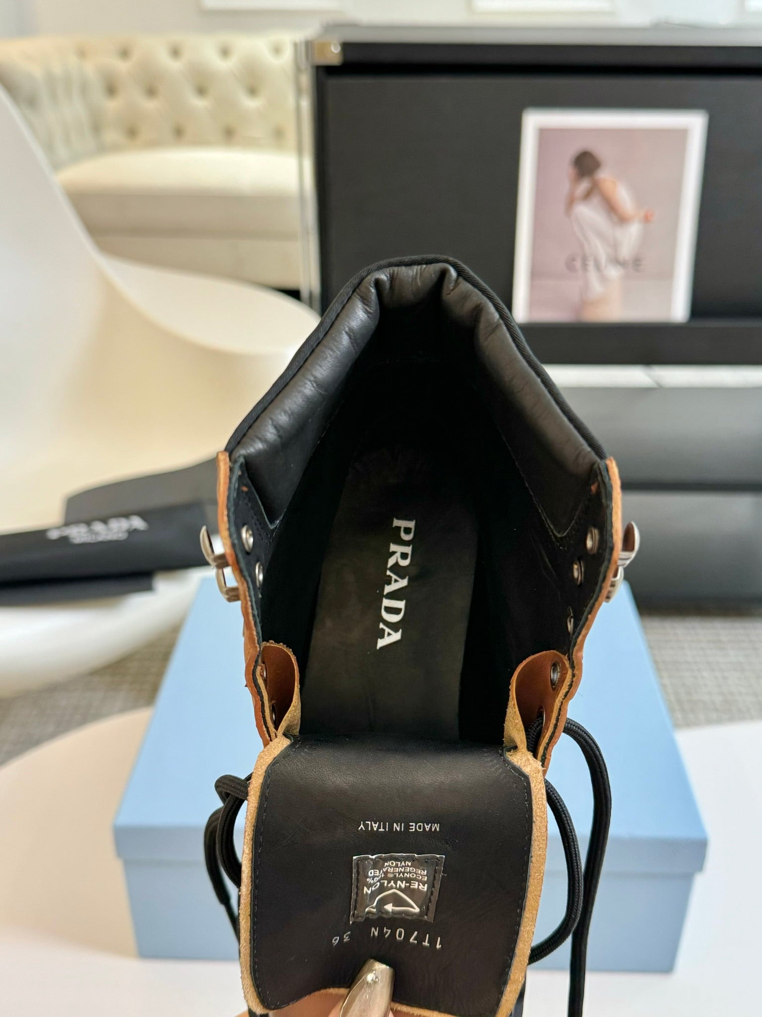 2024SS Prada Thick-soled Retro Martin Boots VIP1:1