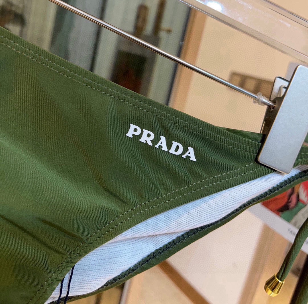 Green swimsuit Prada new ss2024
