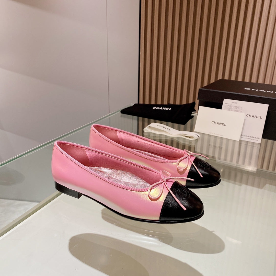 Pink Chanel classic ballet shoes VIP1:1