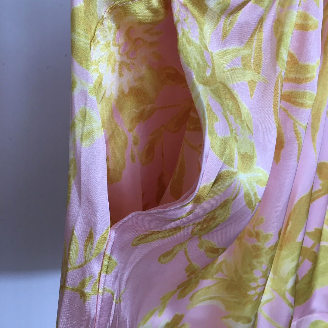 Zimmerma** new suit, yellow flower print long-sleeved shirt + shorts