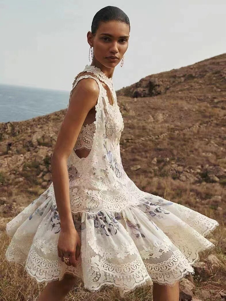 Zimmerma** new suit, yellow flower print long-sleeved shirt + shorts