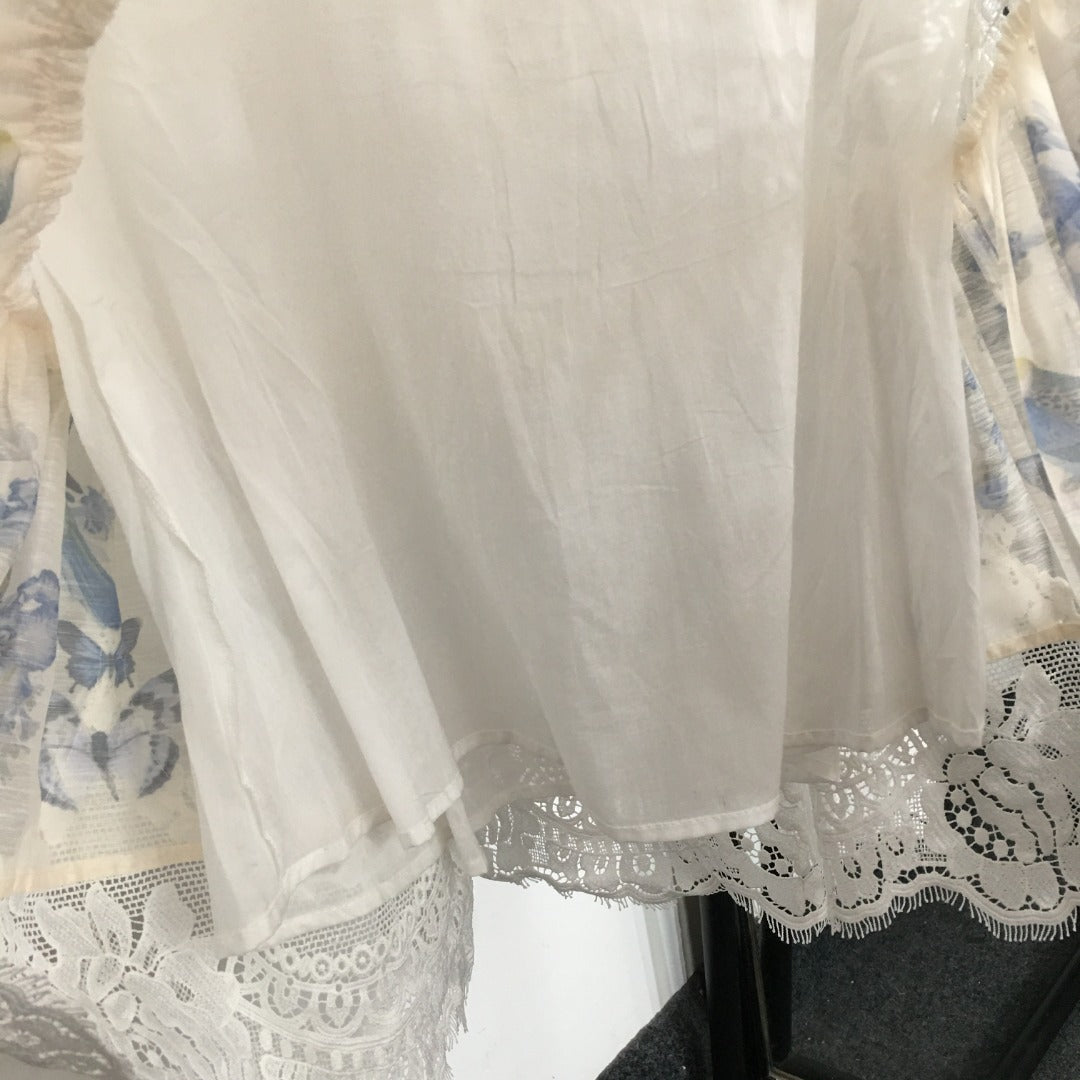 Zimmerma** new suit, yellow flower print long-sleeved shirt + shorts