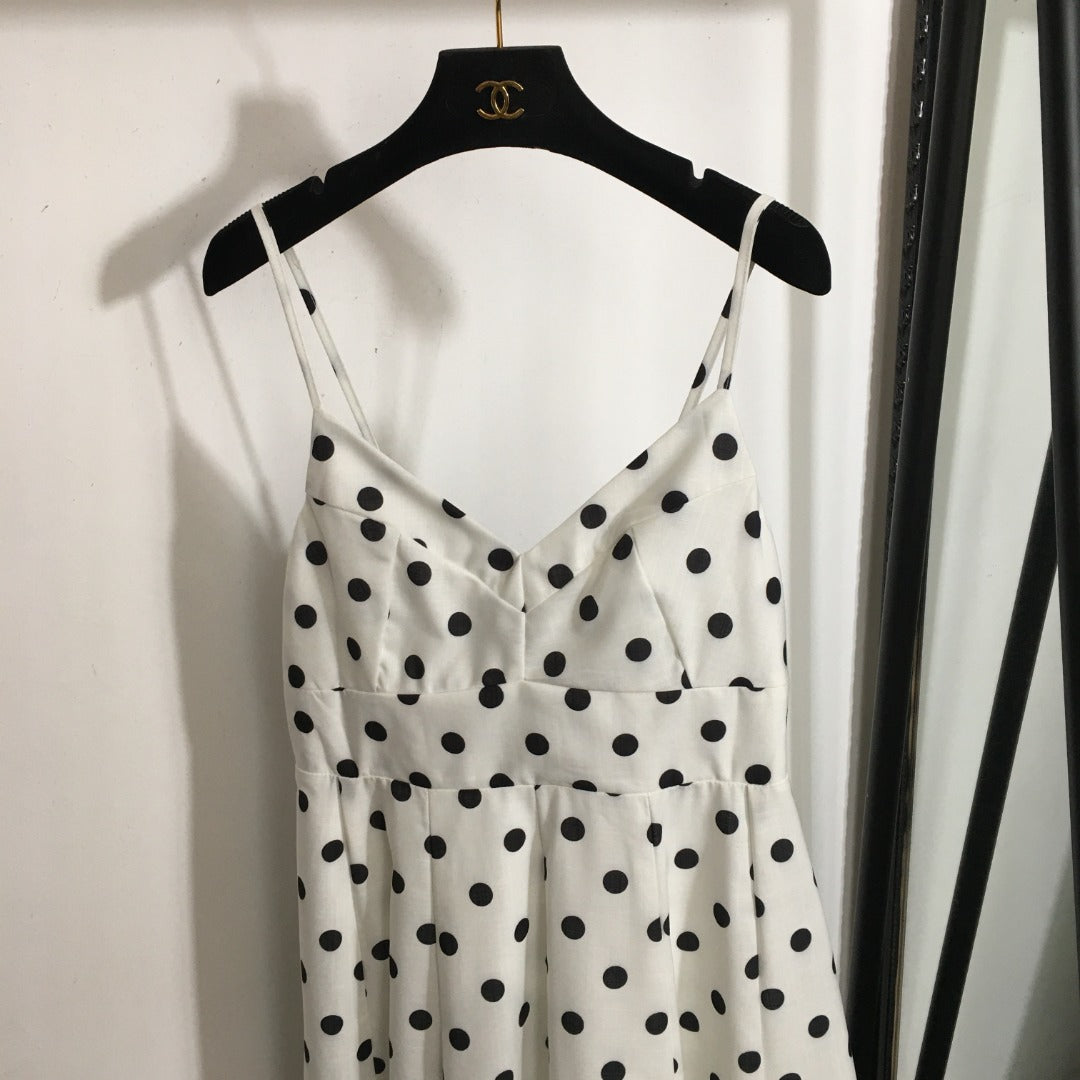 ZIM**** new suit, polka dot print suspender dress