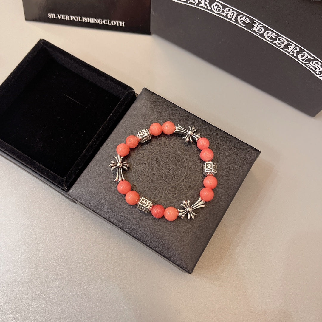 Chrome He**Natural Bracelet Orange