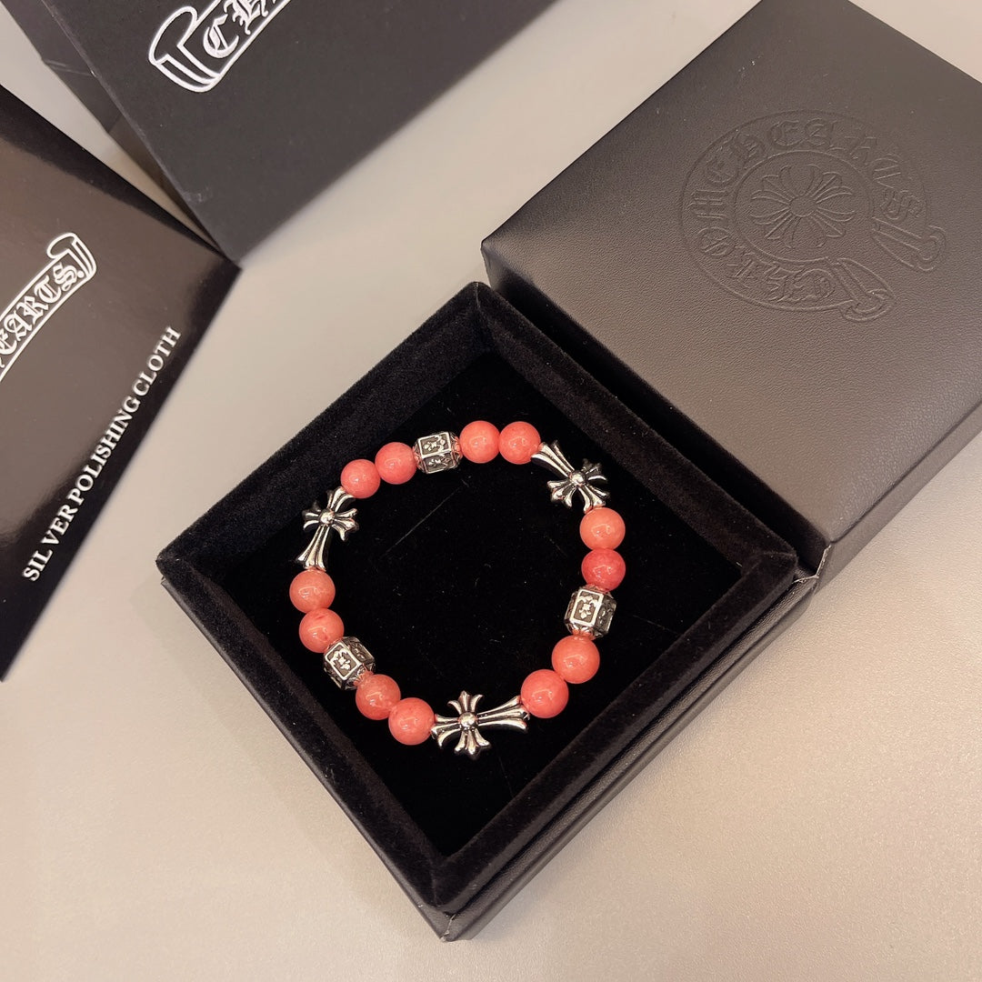 Chrome He**Natural Bracelet Orange