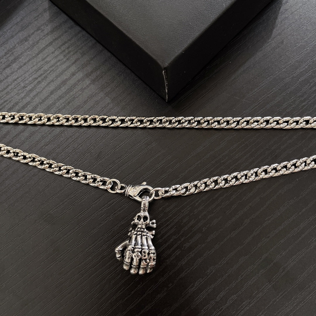 Chrome He** Hand Necklace