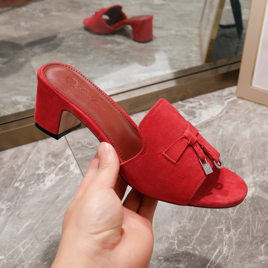 LORO PI***  mid-heel slippers.