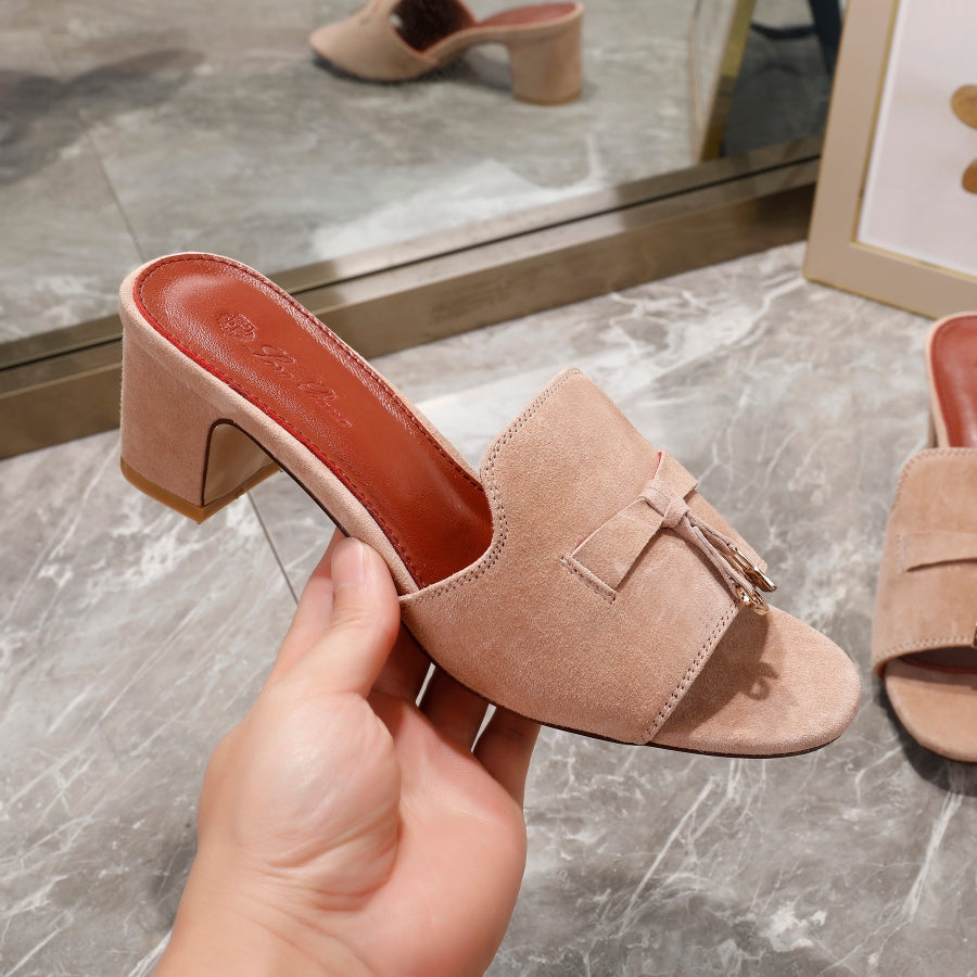 LORO PI***  mid-heel slippers.