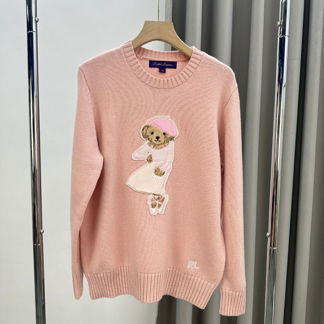Ralph Lauren** Pink Bear Sweater