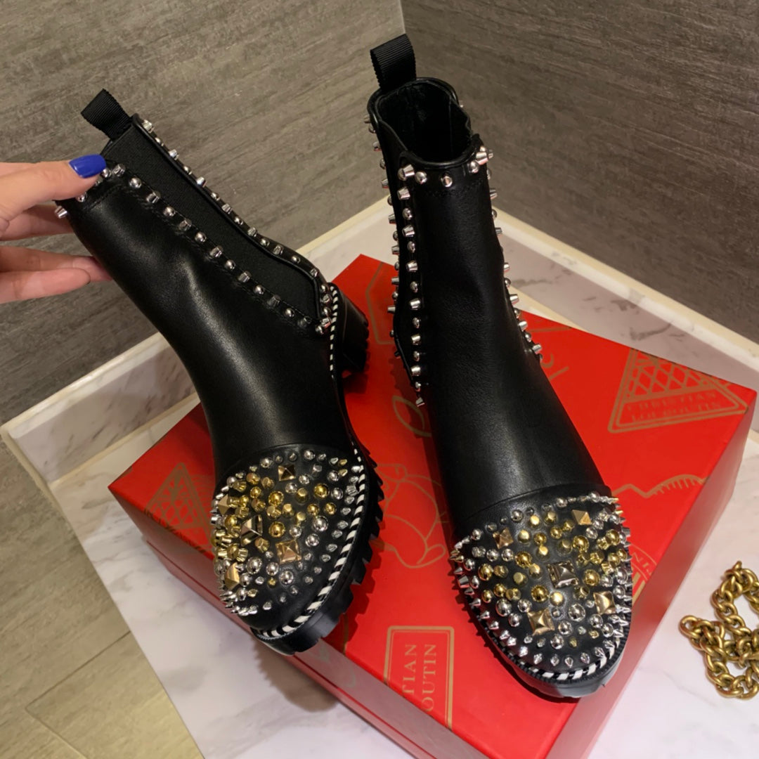 Christi** Loubout** new heavy-duty Martin boots new catwalk style VIP1:1