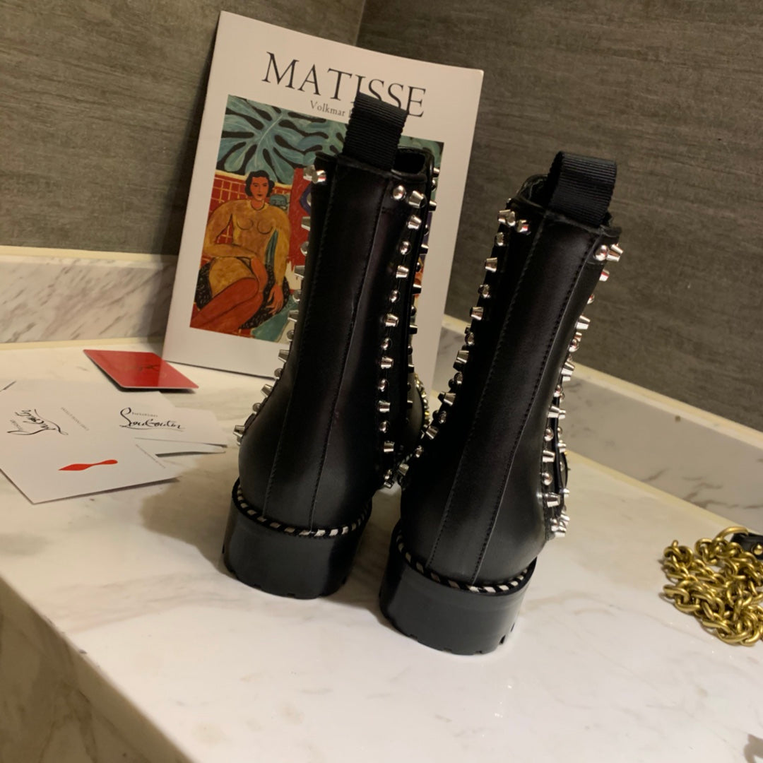 Christi** Loubout** new heavy-duty Martin boots new catwalk style VIP1:1