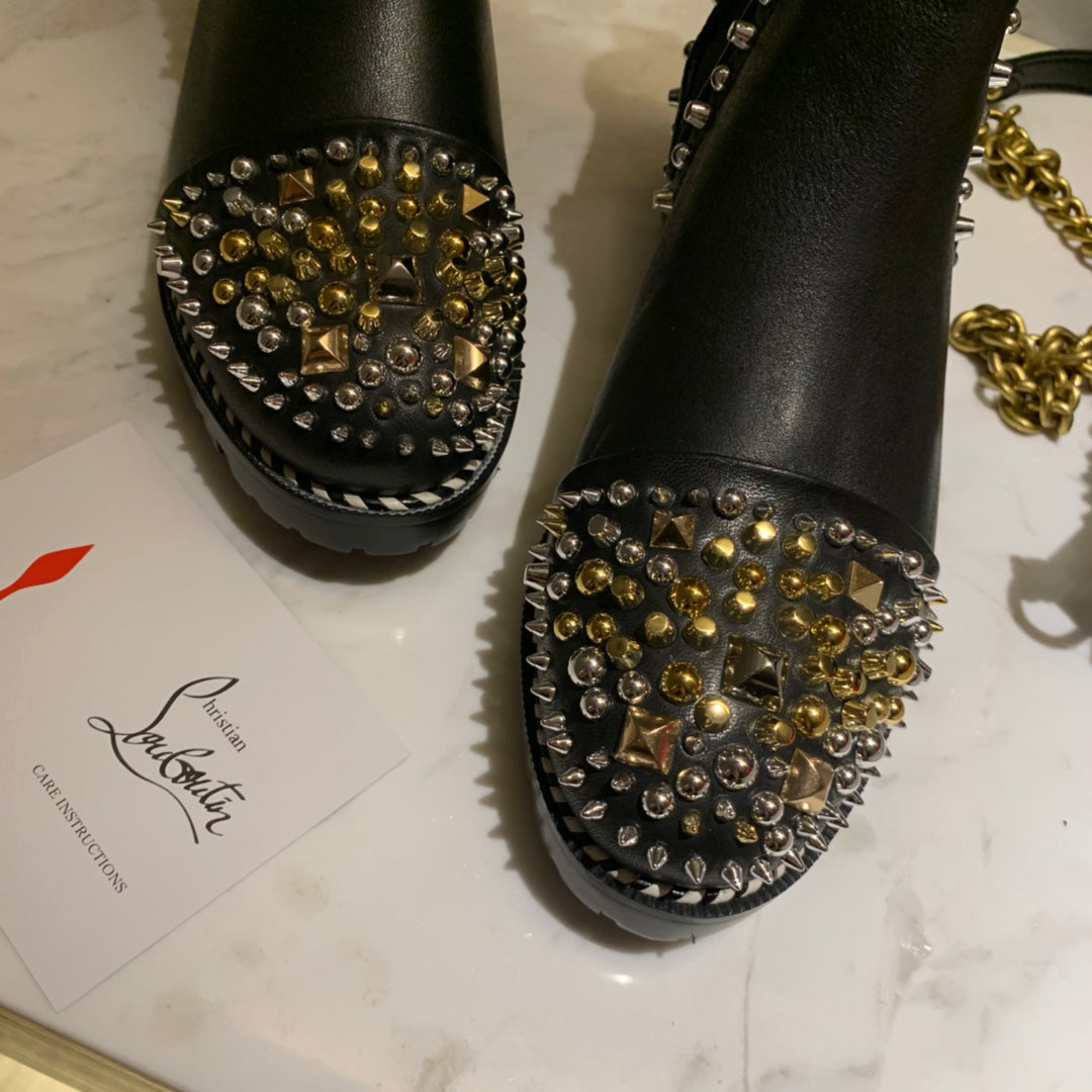 Christi** Loubout** new heavy-duty Martin boots new catwalk style VIP1:1