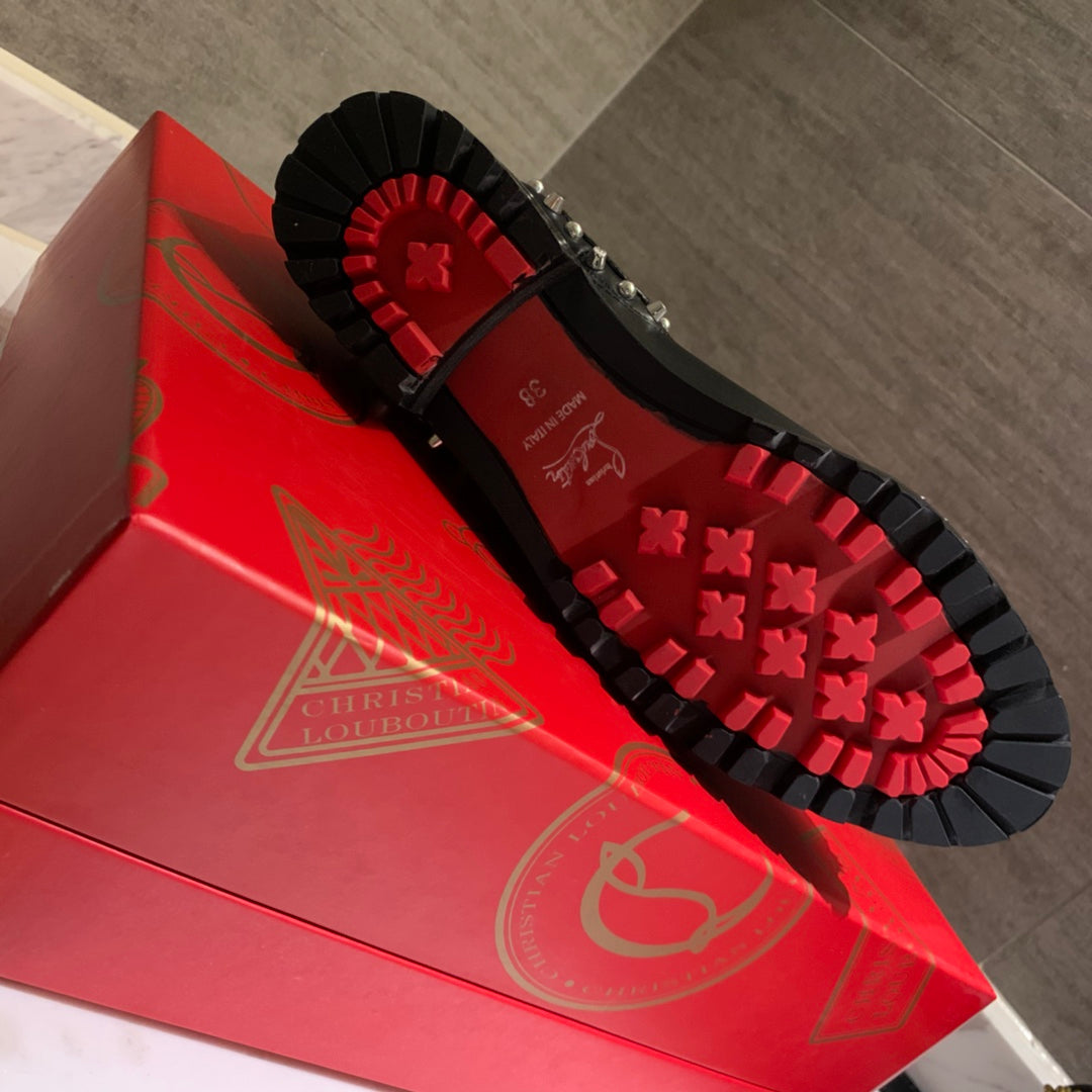 Christi** Loubout** new heavy-duty Martin boots new catwalk style VIP1:1