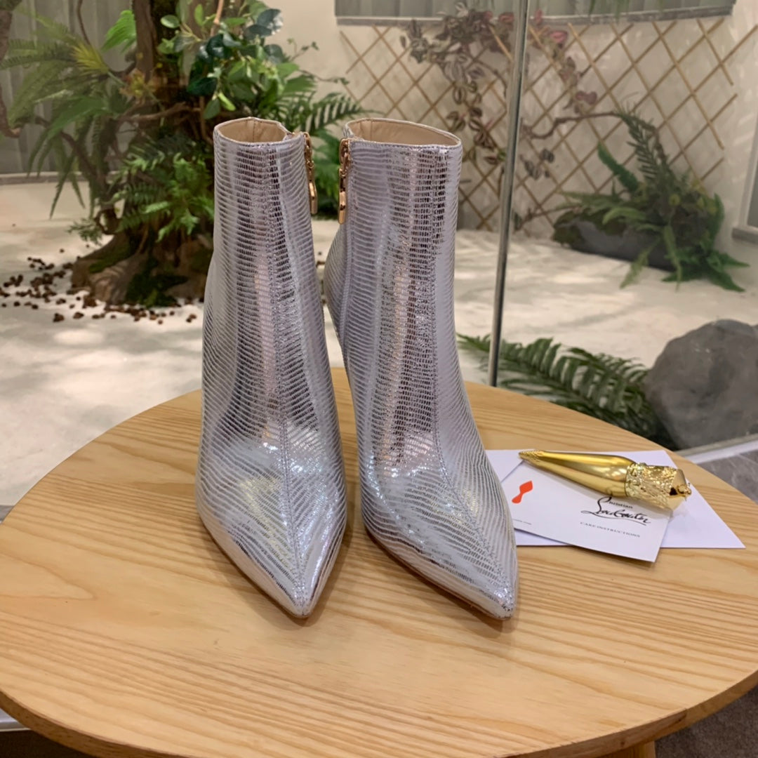 Christi** Loubout** new lizard pattern boots VIP1:1