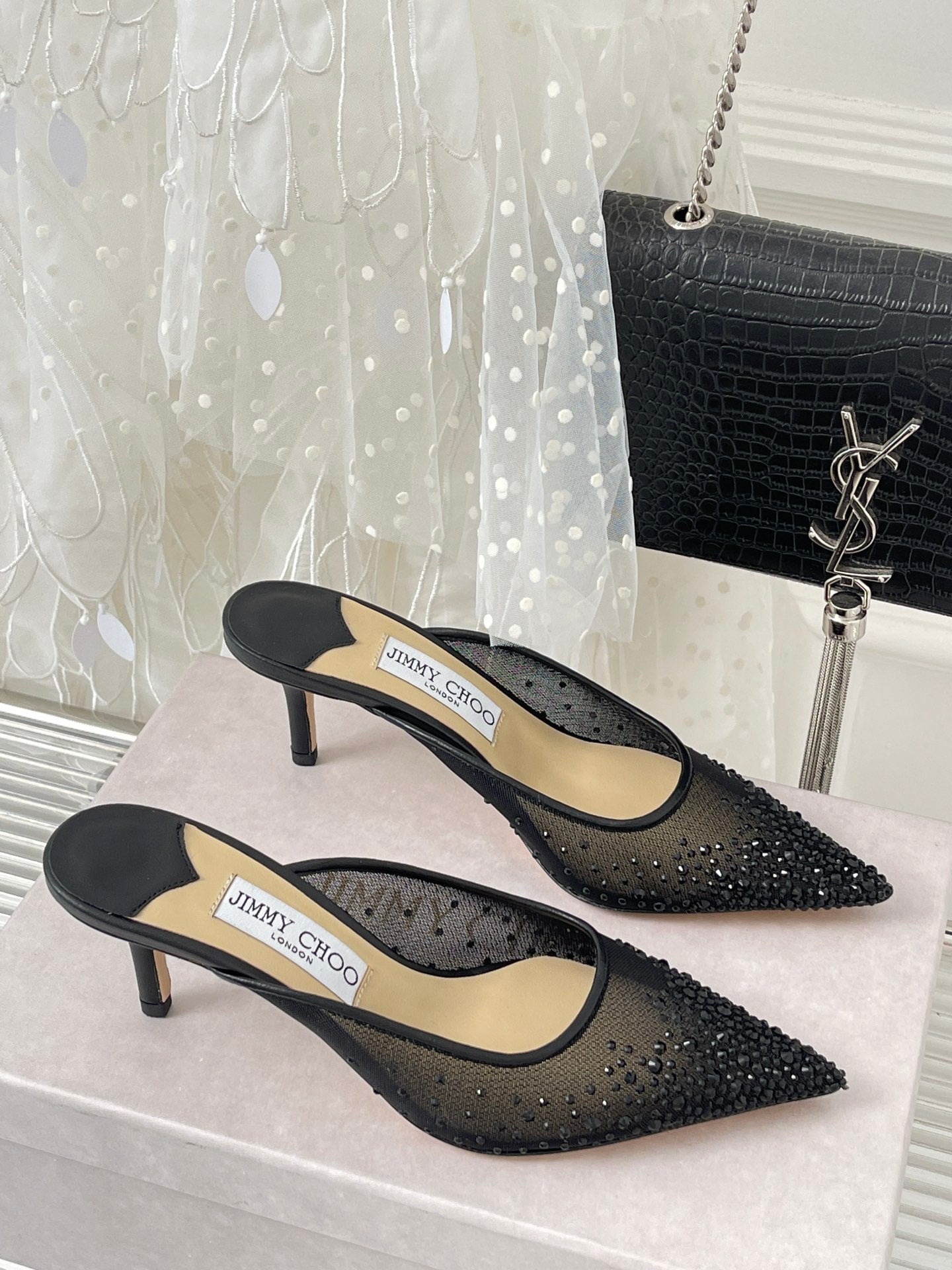 Jim** Cho* rhinestone high heels VIP1:1