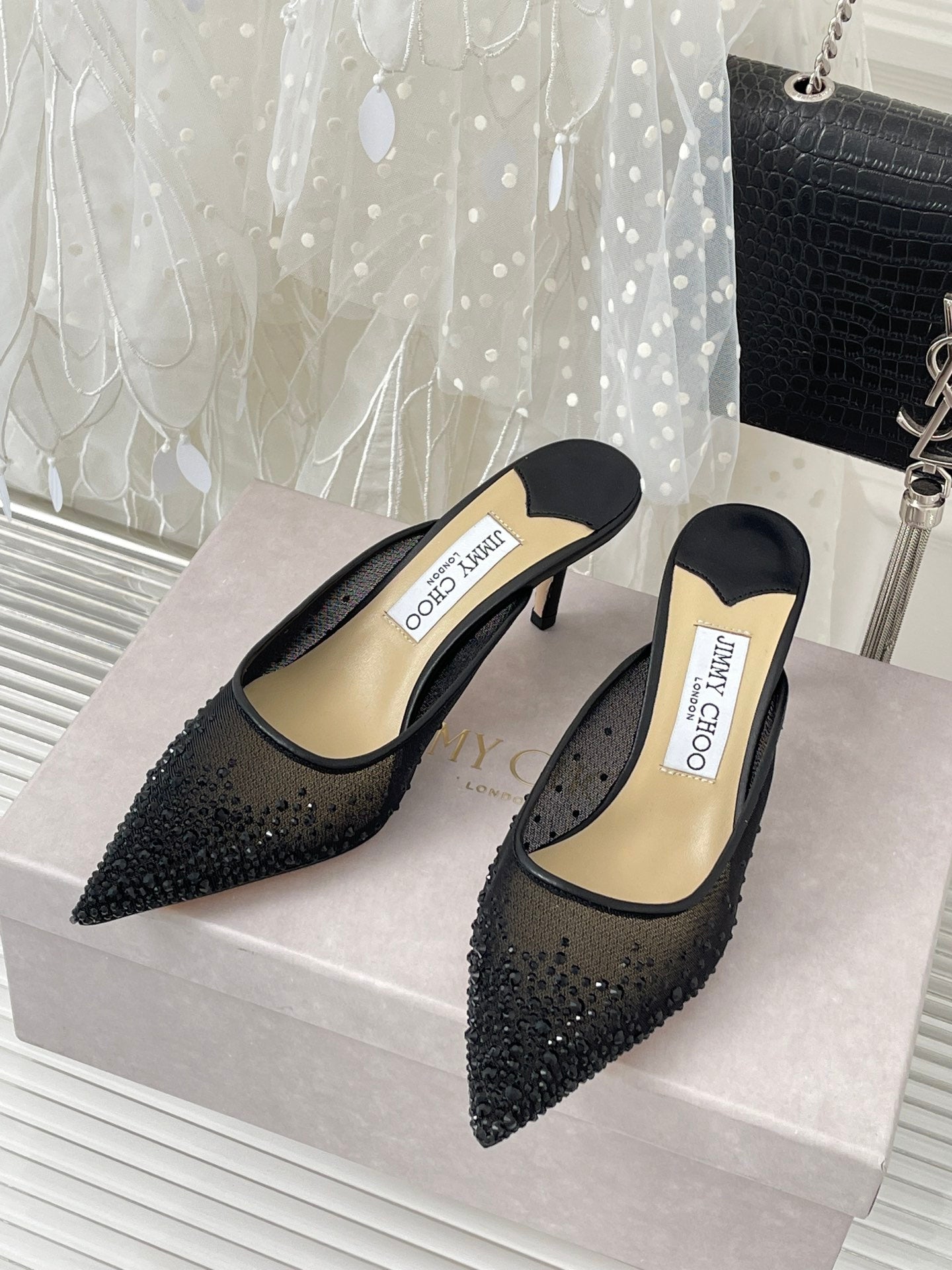 Jim** Cho* rhinestone high heels VIP1:1