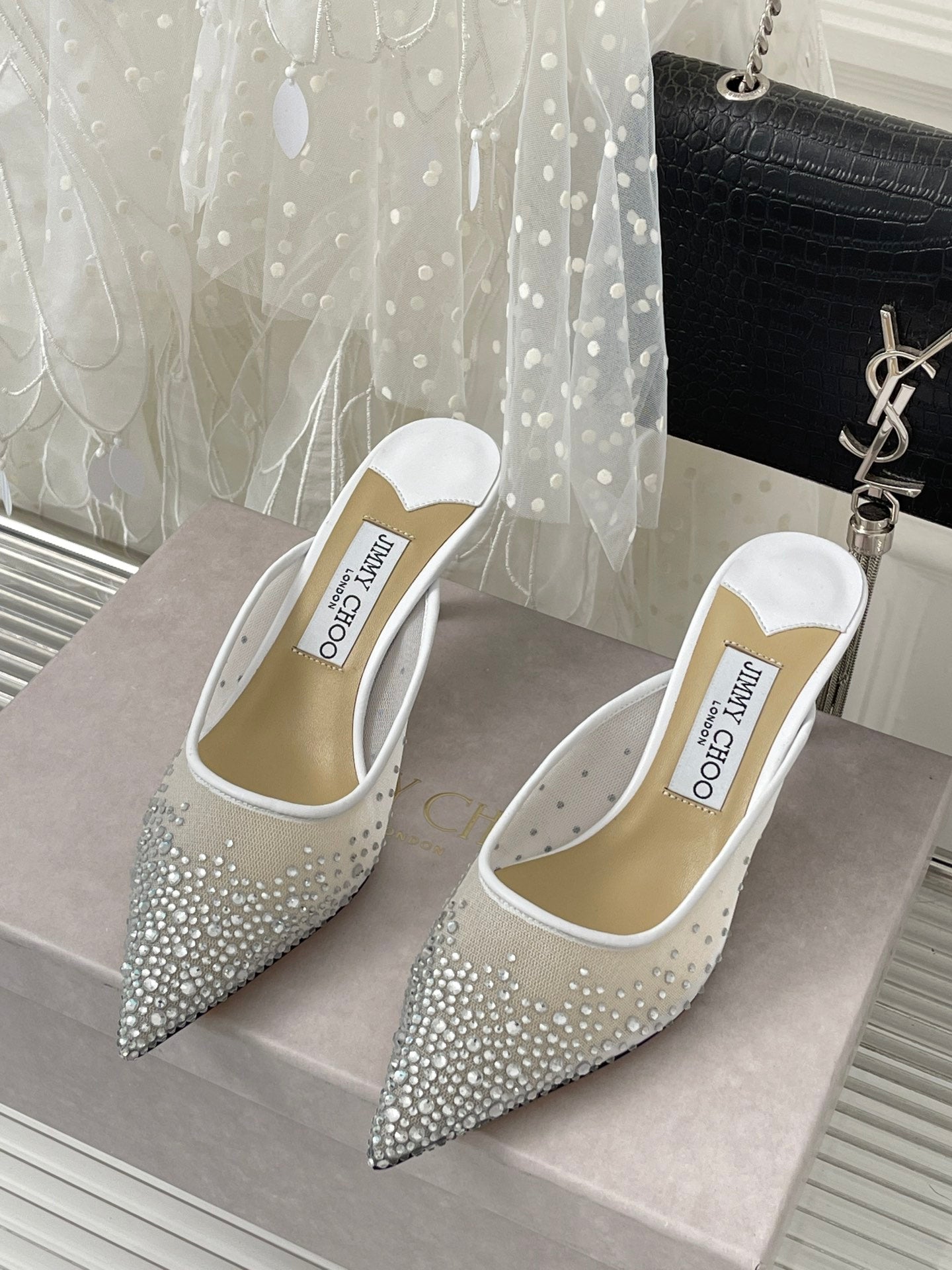 Jim** Cho* rhinestone high heels VIP1:1
