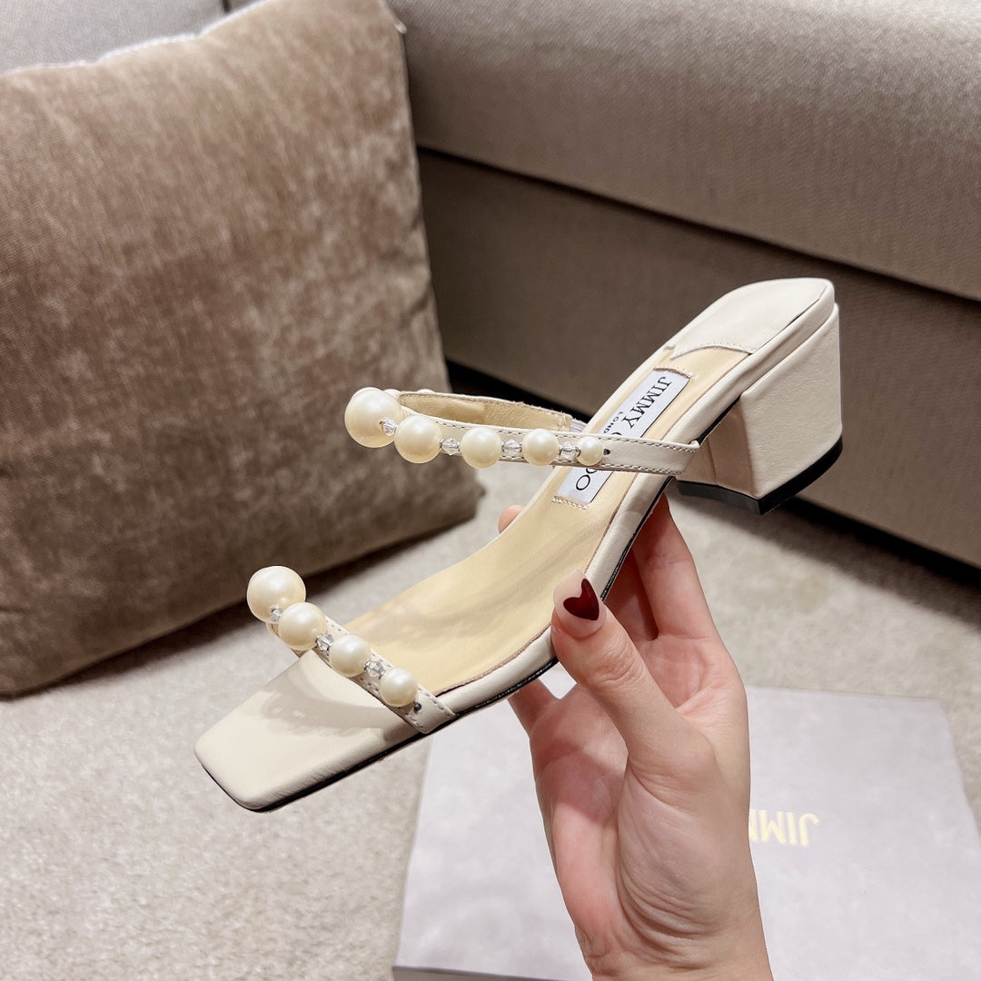 Jim** Cho*Pearl Sandals Summer VIP1:1