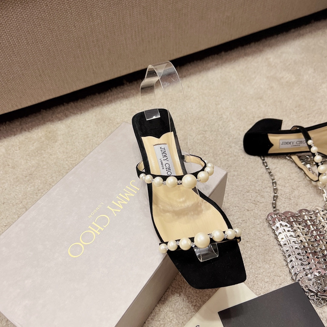 Jim** Cho*Pearl Sandals Summer VIP1:1