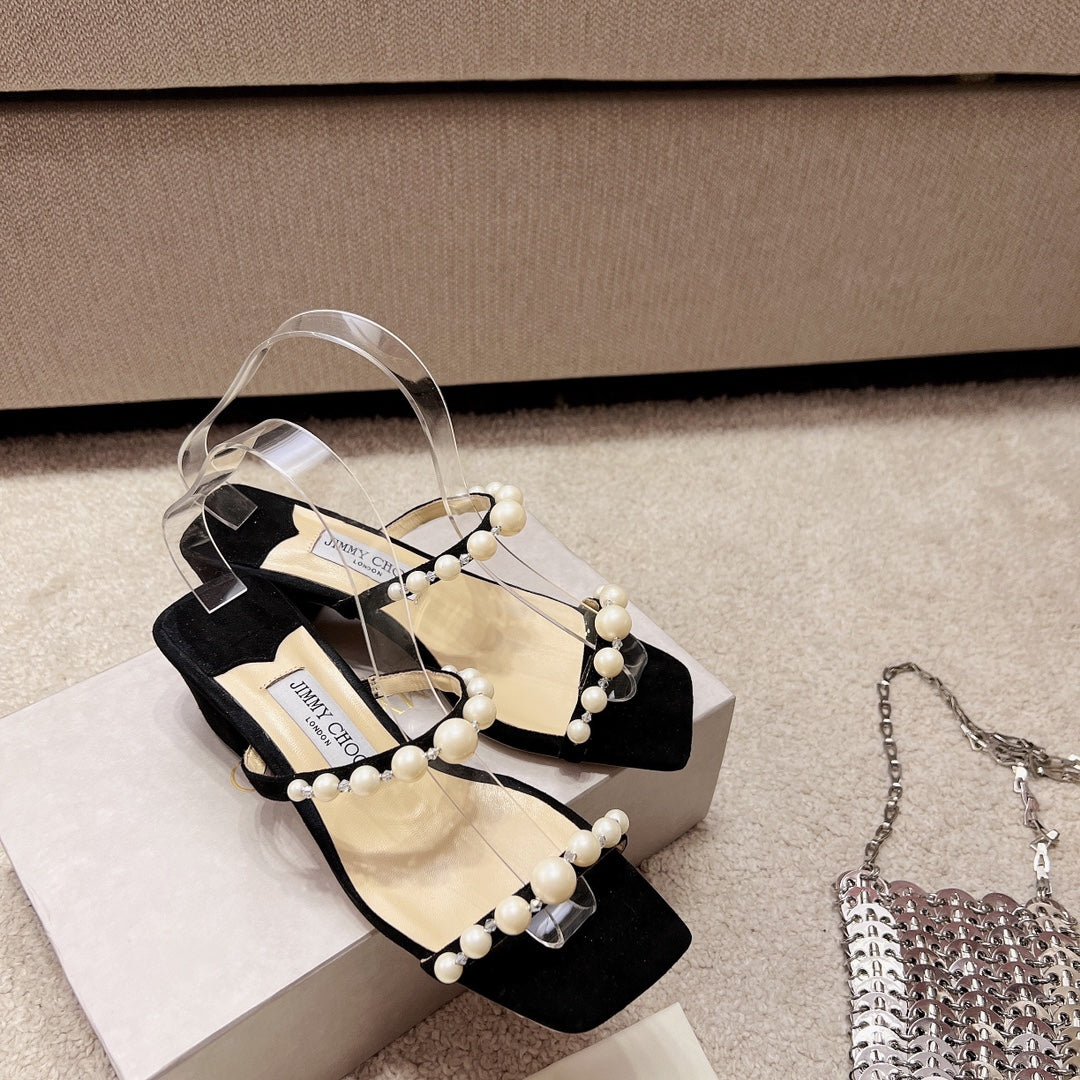 Jim** Cho*Pearl Sandals Summer VIP1:1